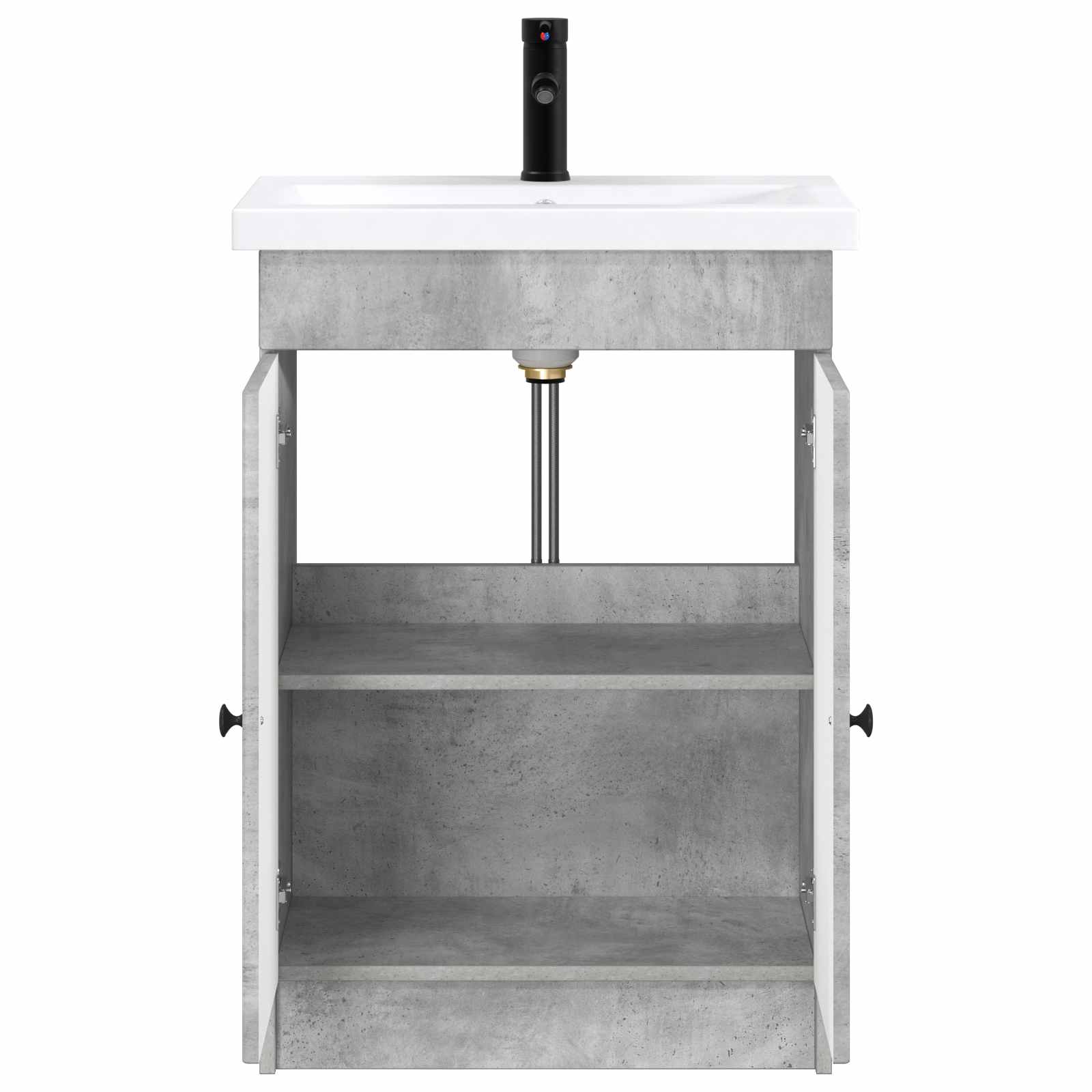 Ensemble de mobilier de salle de bain Gris béton