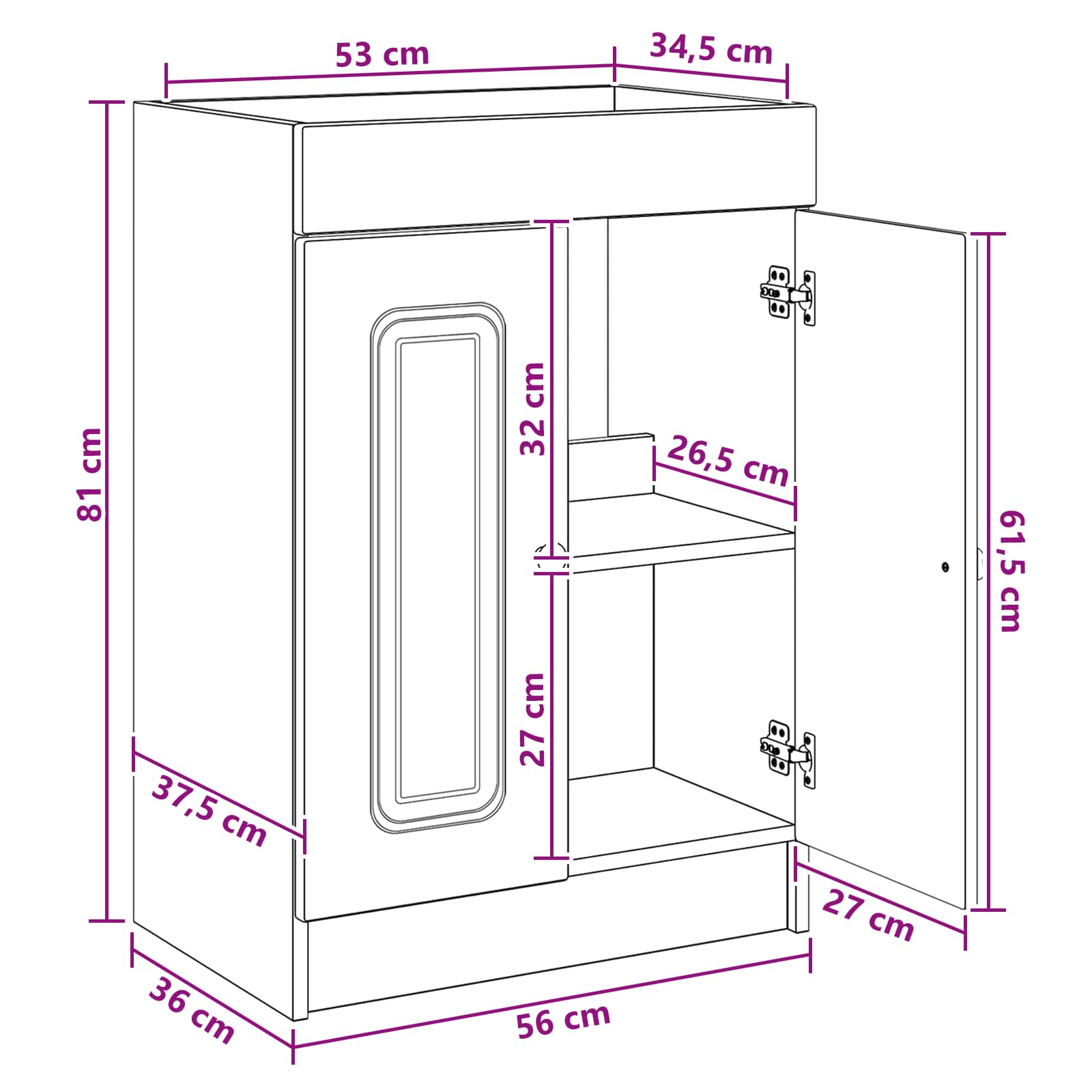 Ensemble de mobilier de salle de bain Gris béton