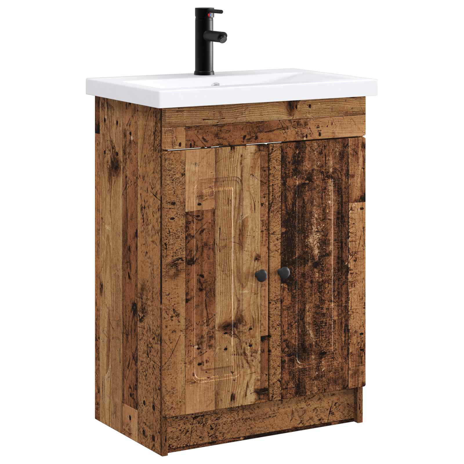 Ensemble de mobilier de salle de bain Bois ancien
