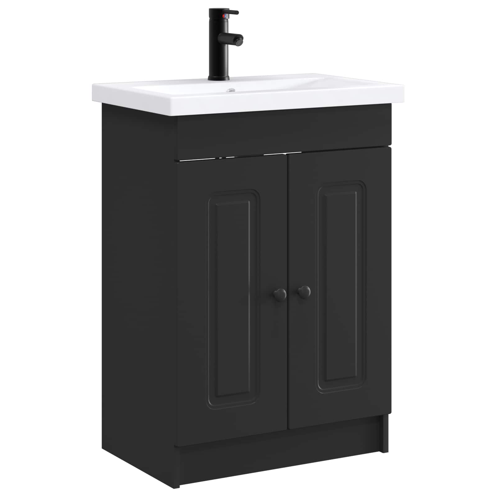 Ensemble de mobilier de salle de bain Noir 78,5 x 37,5 x 81 cm