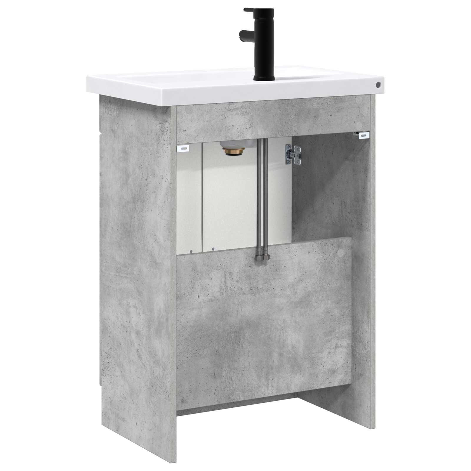 Ensemble de mobilier de salle de bain Gris béton