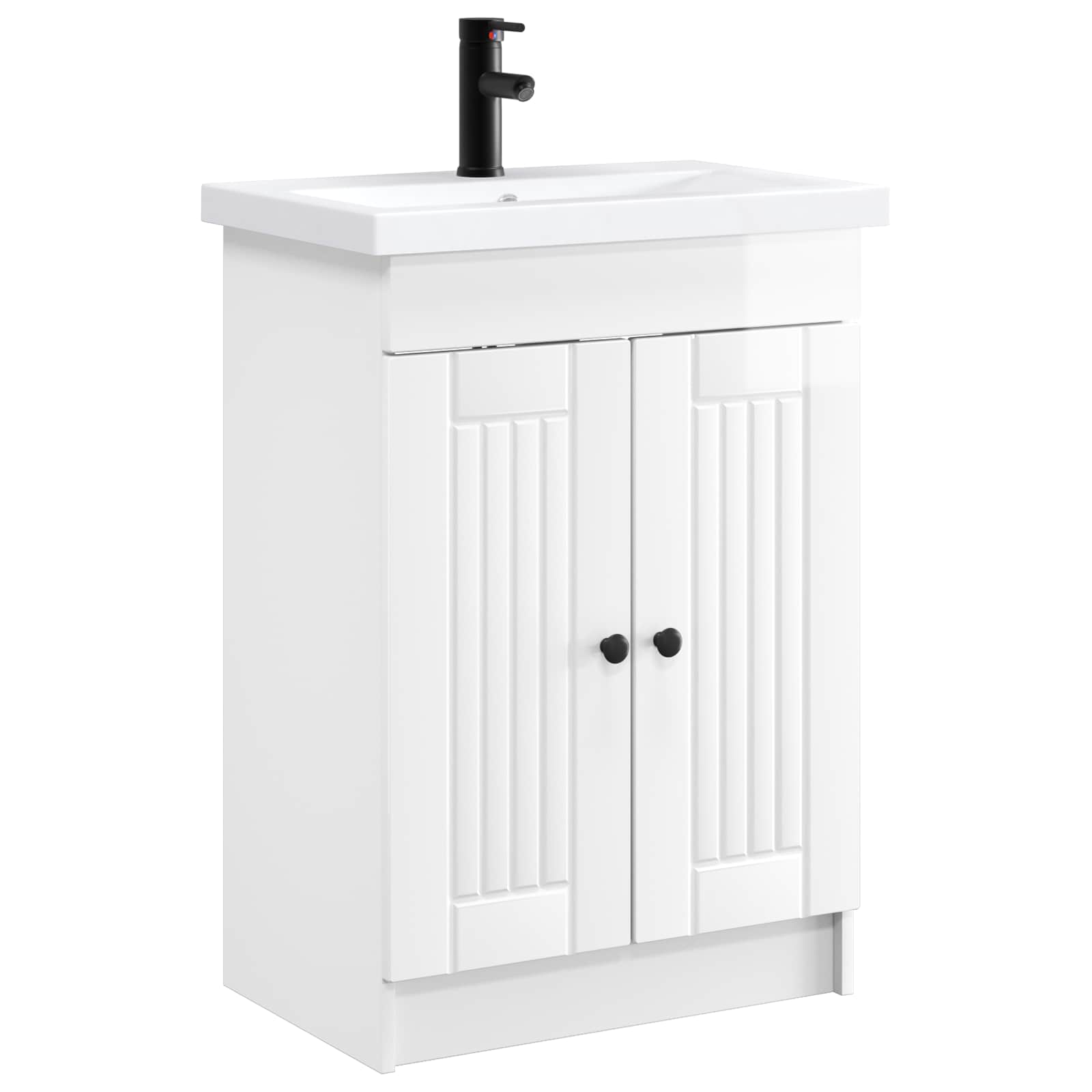 Ensemble de mobilier de salle de bain Blanc brillant