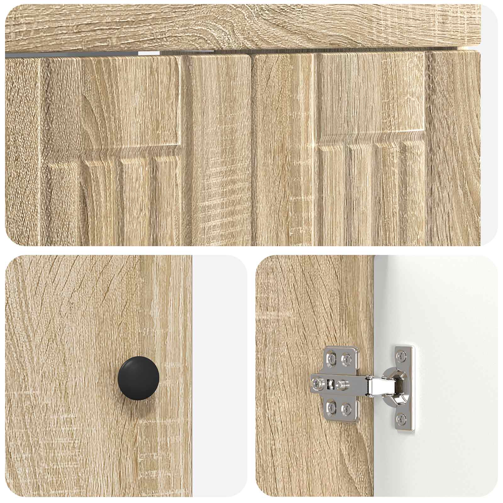 Ensemble de mobilier de salle de bain Chêne Sonoma