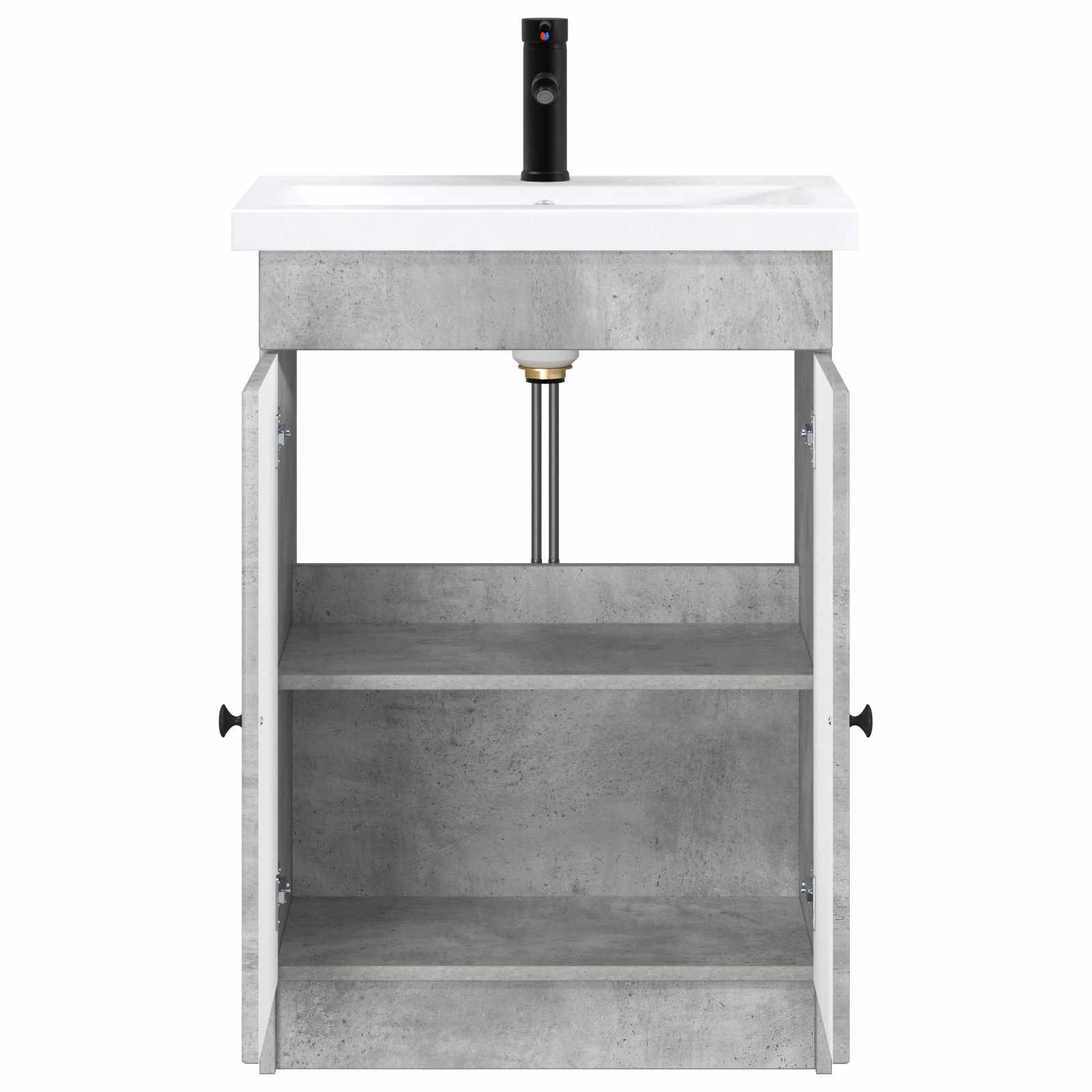 Ensemble de mobilier de salle de bain Gris béton