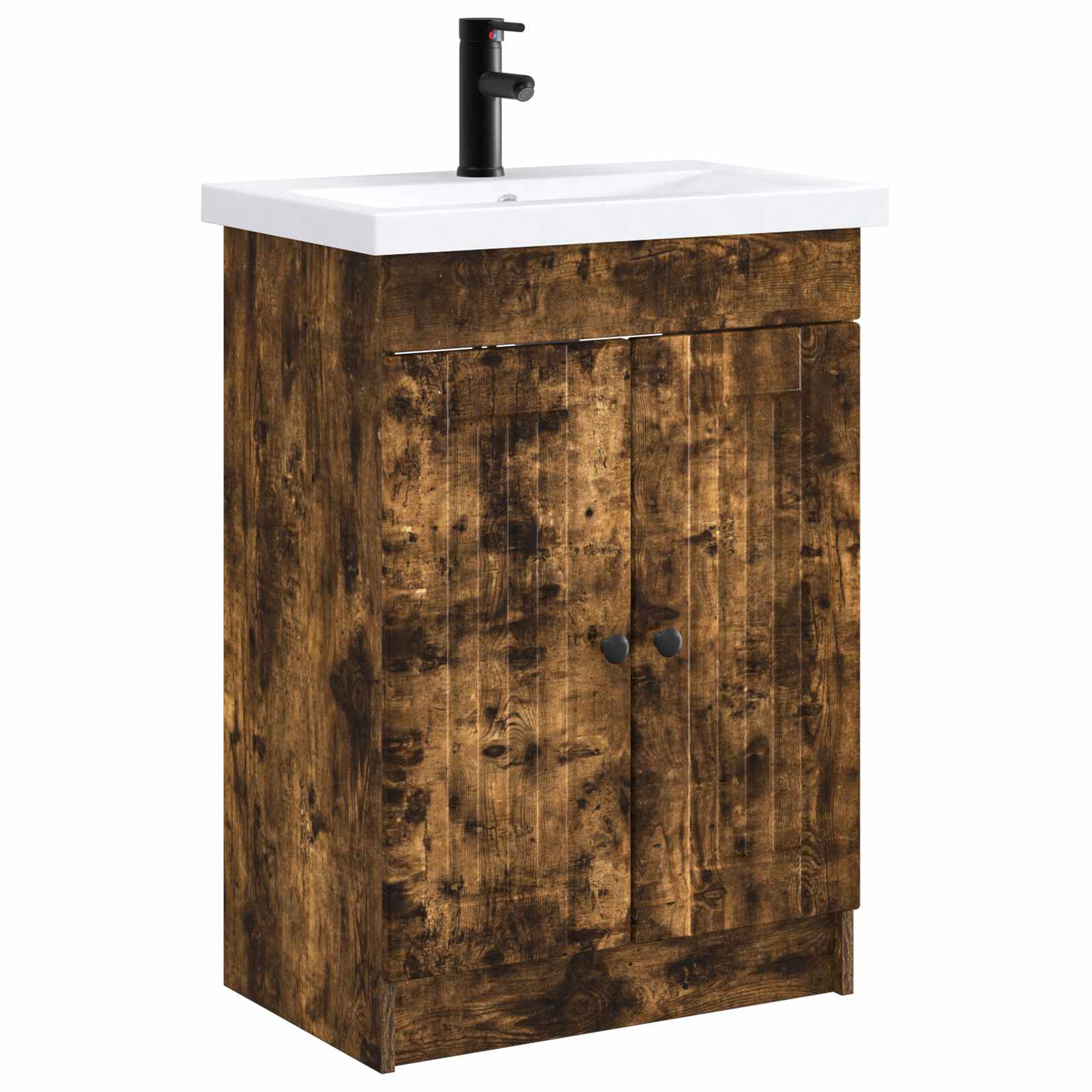 Ensemble de mobilier de salle de bain Chêne fumé