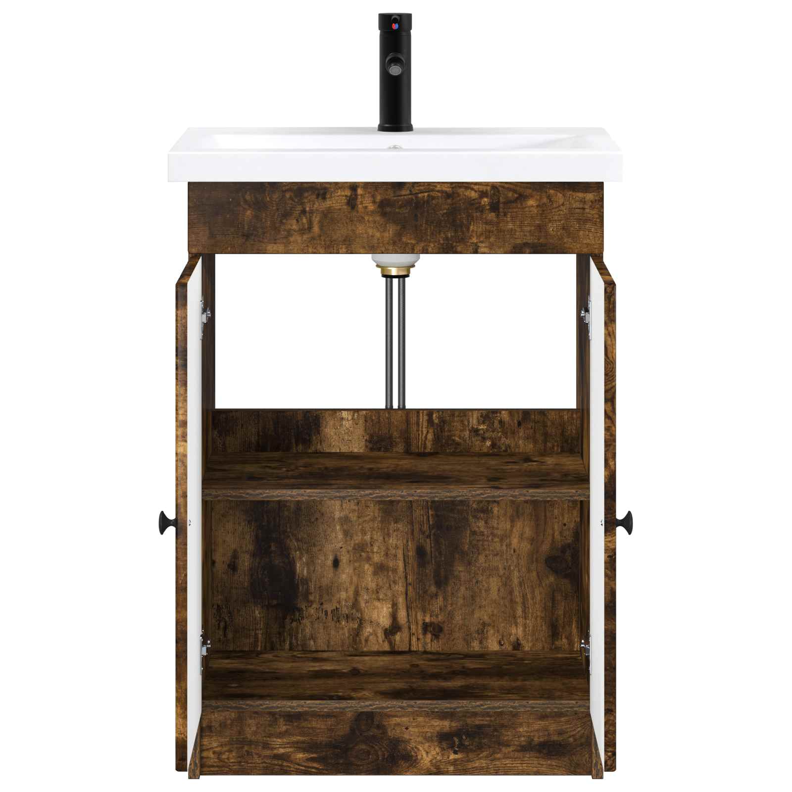 Ensemble de mobilier de salle de bain Chêne fumé