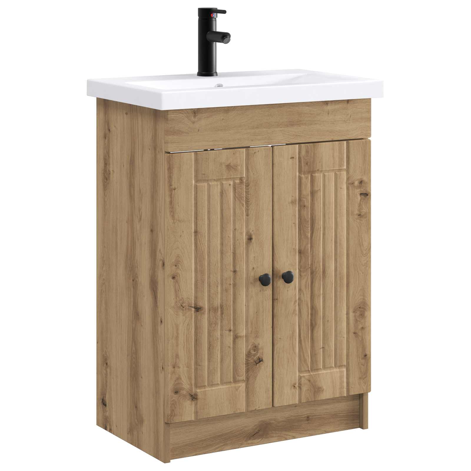 Ensemble de mobilier de salle de bain Chêne artisanal