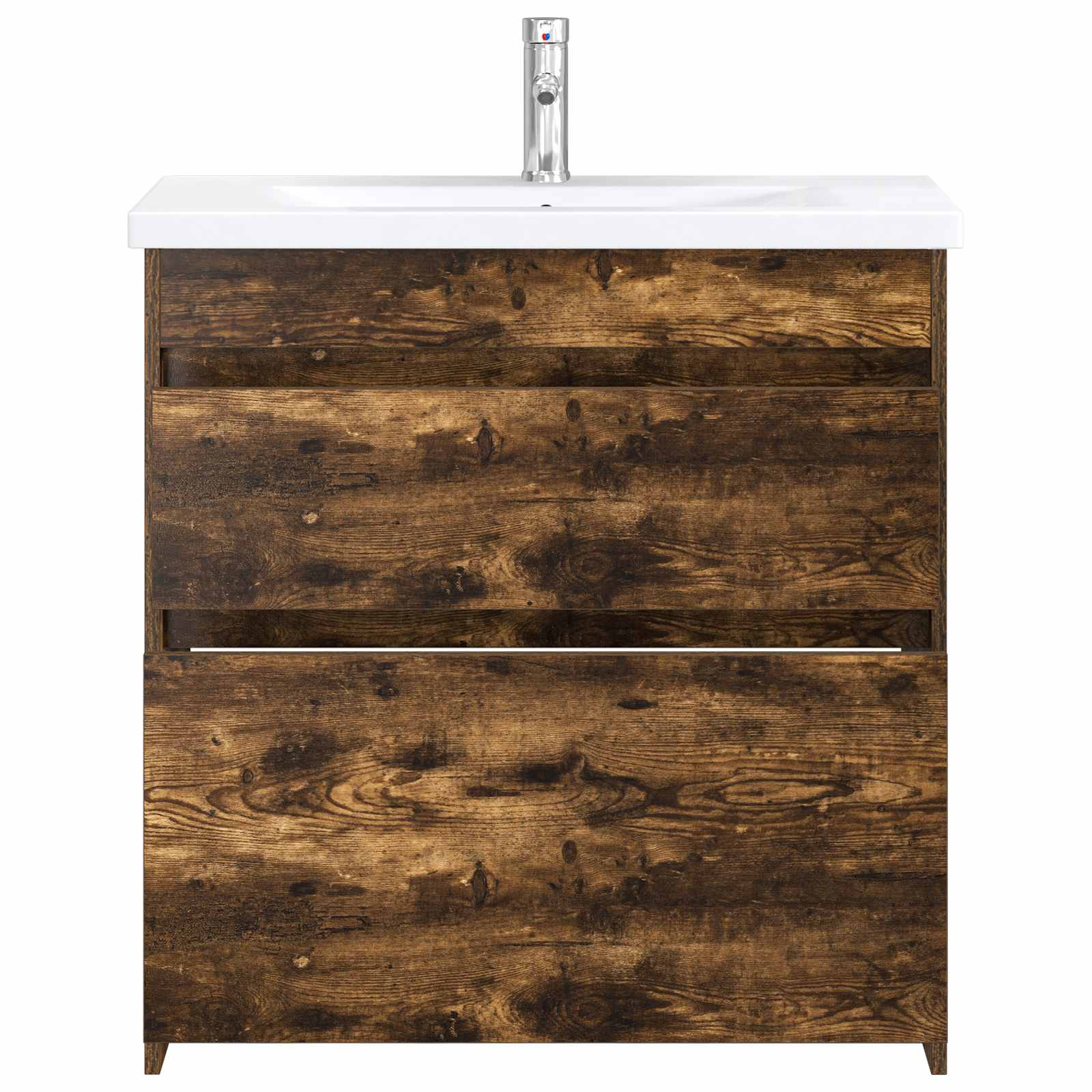 Ensemble de mobilier de salle de bain Chêne fumé