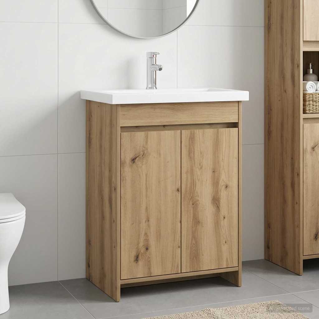 Ensemble de mobilier de salle de bain Chêne artisanal - XIOS