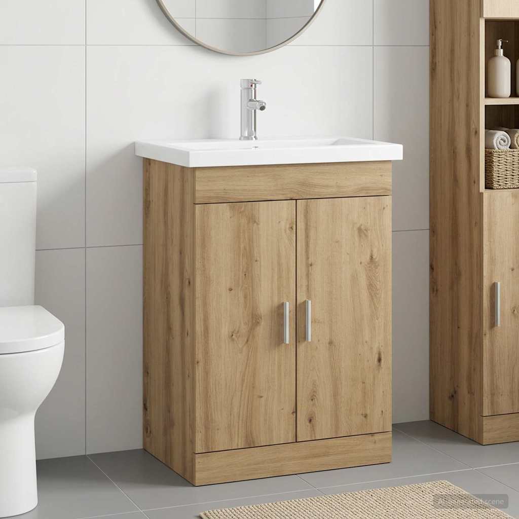 Ensemble de mobilier de salle de bain Chêne artisanal