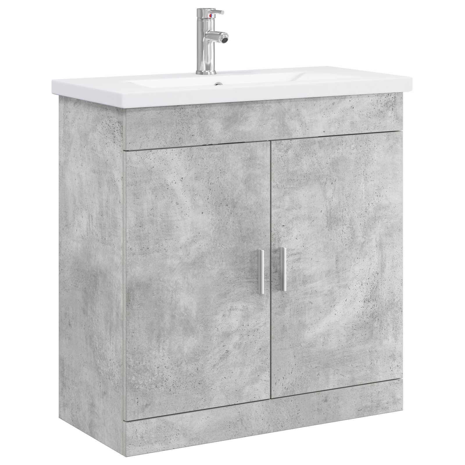 Ensemble de mobilier de salle de bain Gris béton