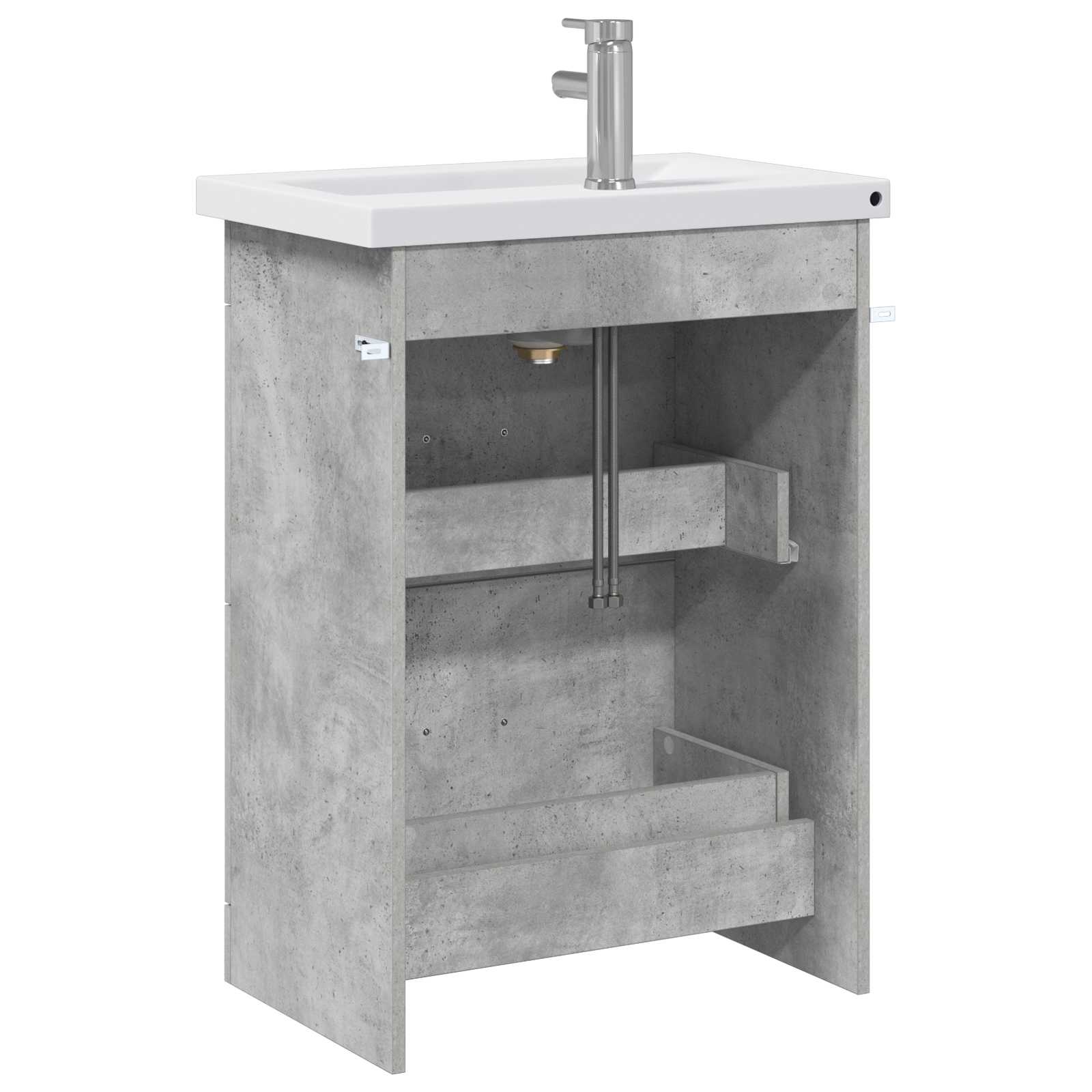 Ensemble de mobilier de salle de bain Gris béton
