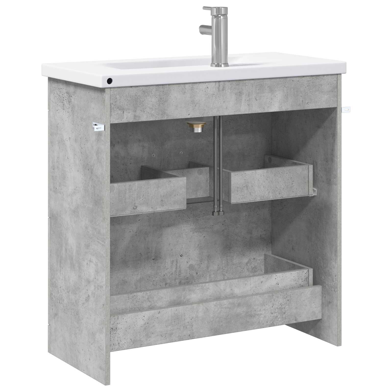 Ensemble de mobilier de salle de bain Gris béton