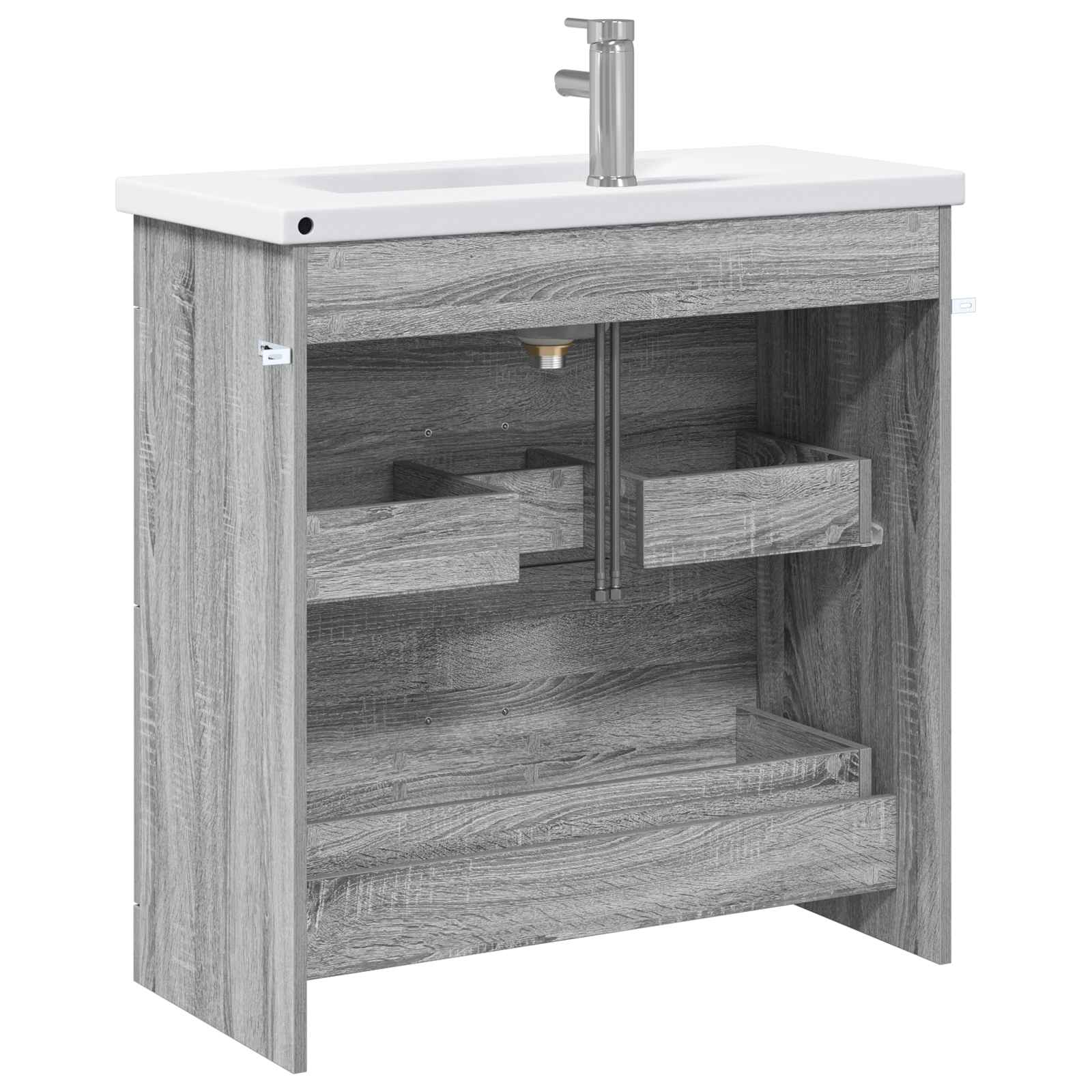Ensemble de mobilier de salle de bain Sonoma gris