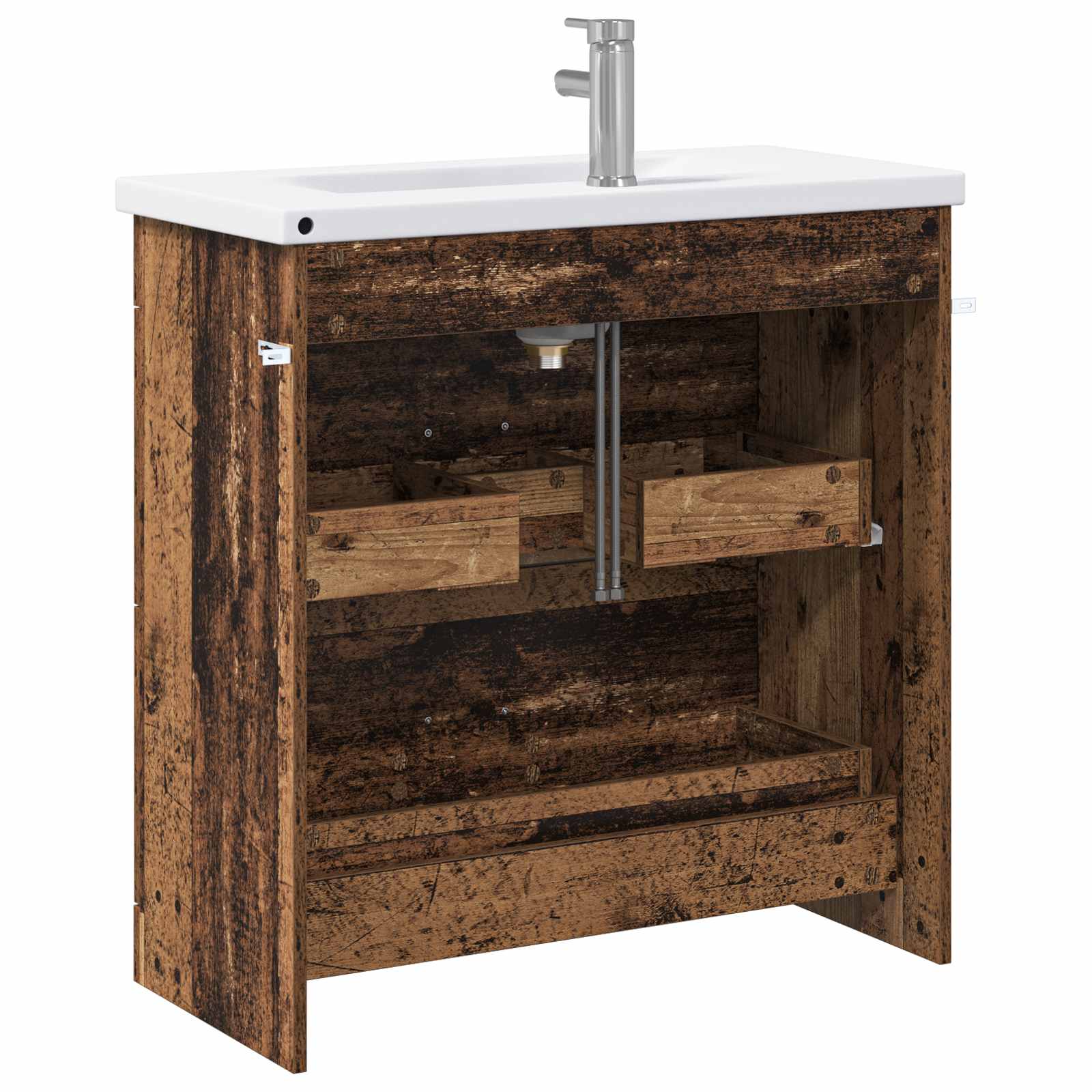 Ensemble de mobilier de salle de bain Bois ancien