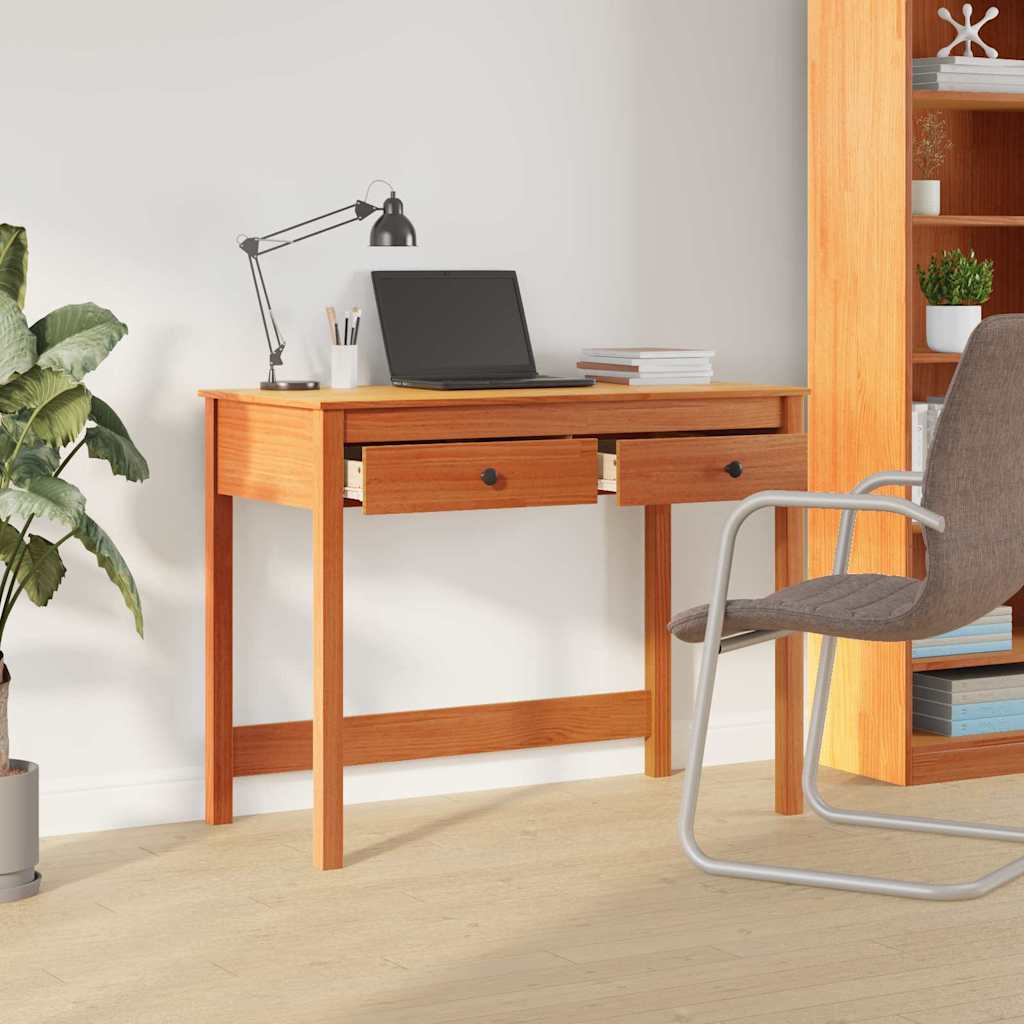 Bureau Max Marron Pin massif 100 x 50 x 78 cm