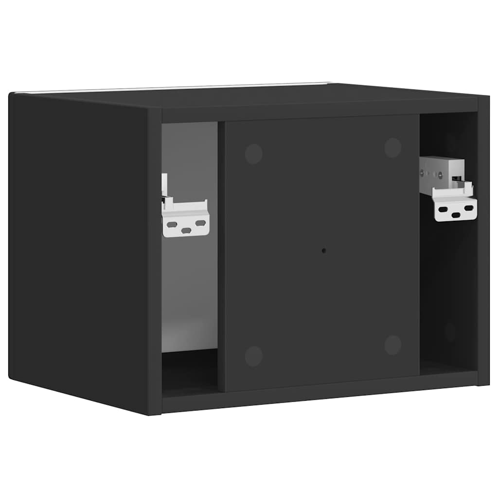 Meuble TV mural Noir 39 x 31 x 29,5 cm Bois d'ingénierie - XIOS