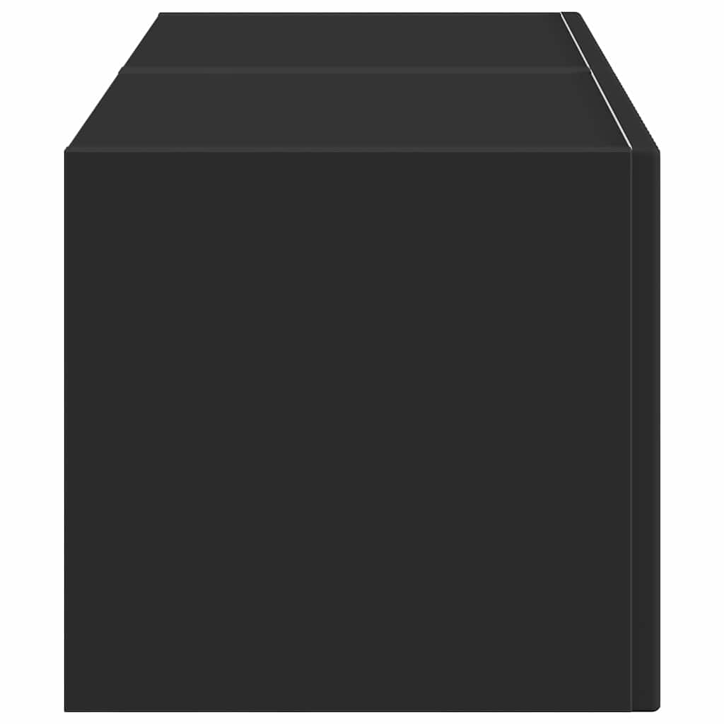 Meuble TV mural 2 pcs Noir 39 x 31 x 29,5 cm Bois d'ingénierie - XIOS