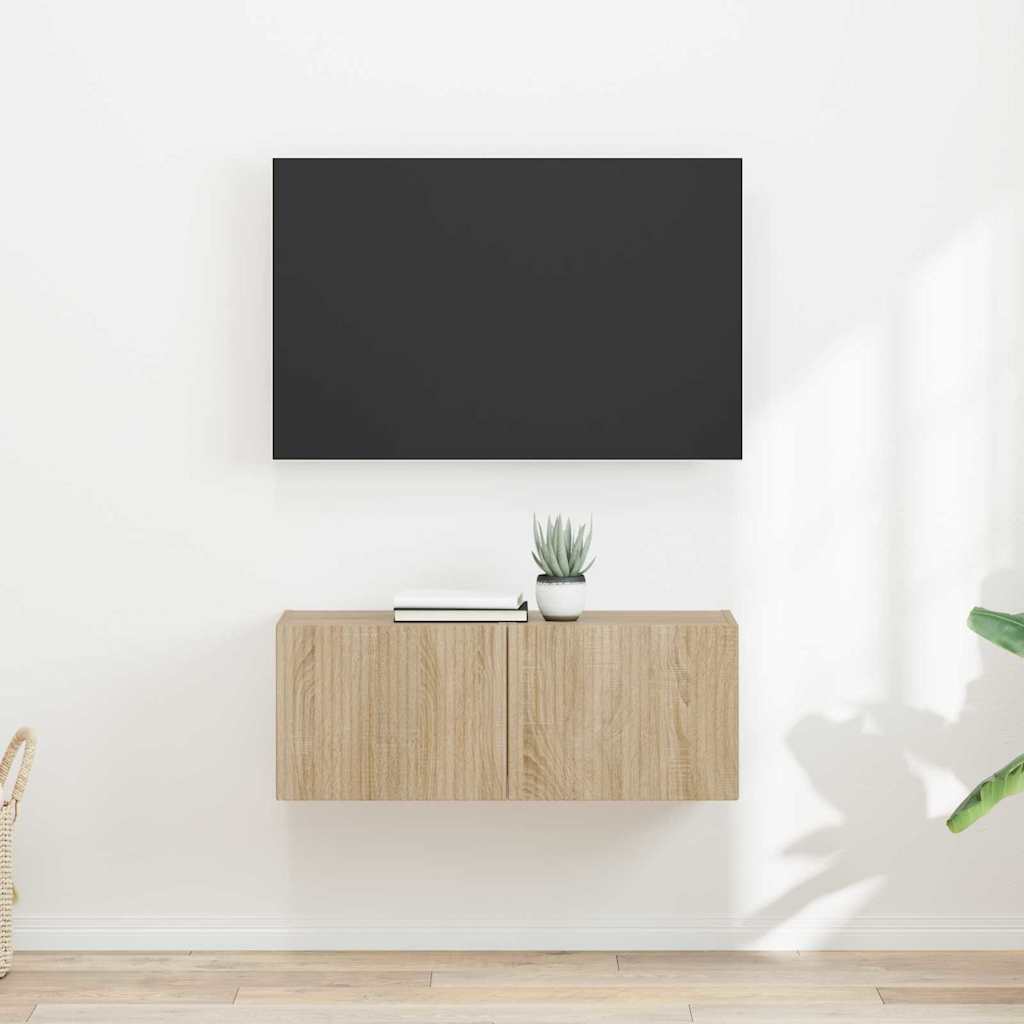Meuble TV mural Montage mural 2 pcs Sonoma 39 x 31 x 29,5 cm - XIOS