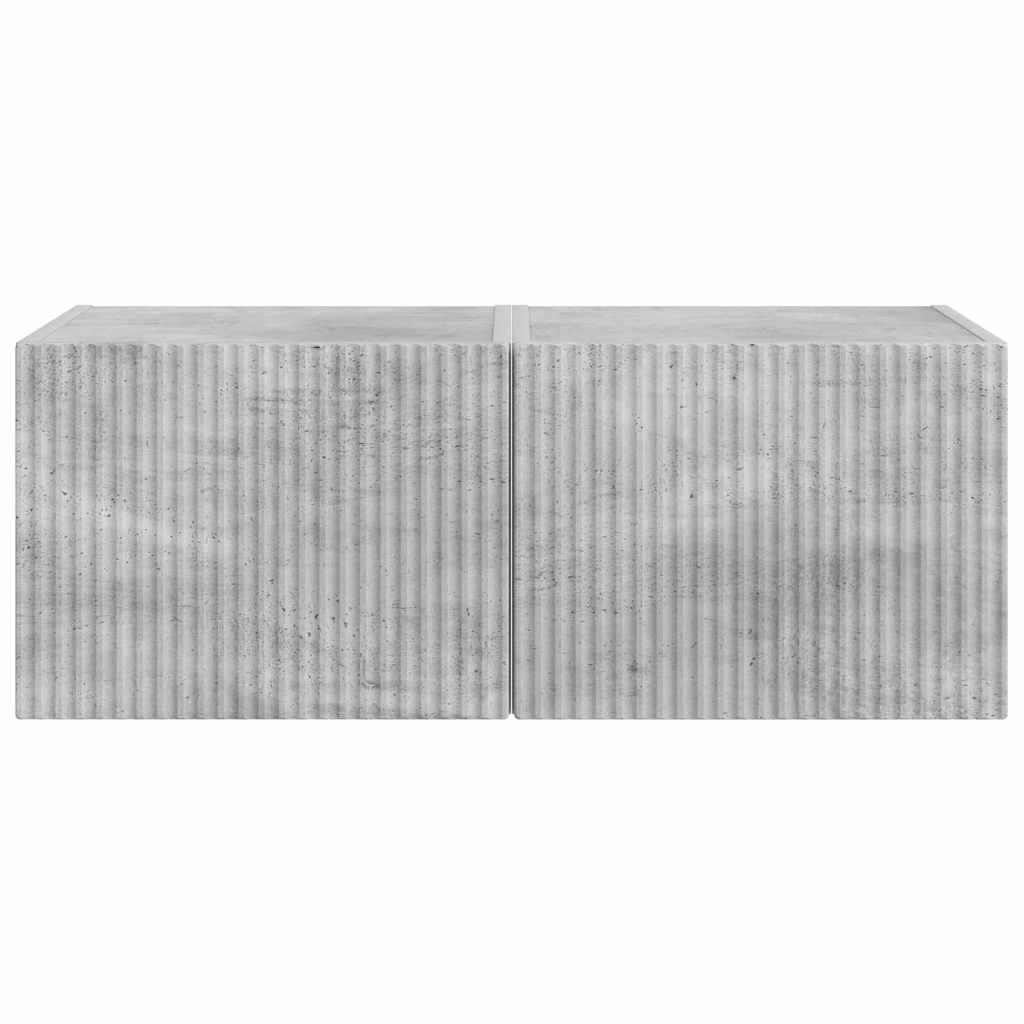Meuble TV mural 2 pcs Béton 39 x 31 x 29,5 cm Bois d'ingénierie - XIOS