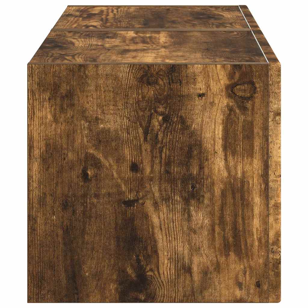 Meuble TV mural 2 pcs Chêne fumé 39 x 31 x 29,5 cm - XIOS
