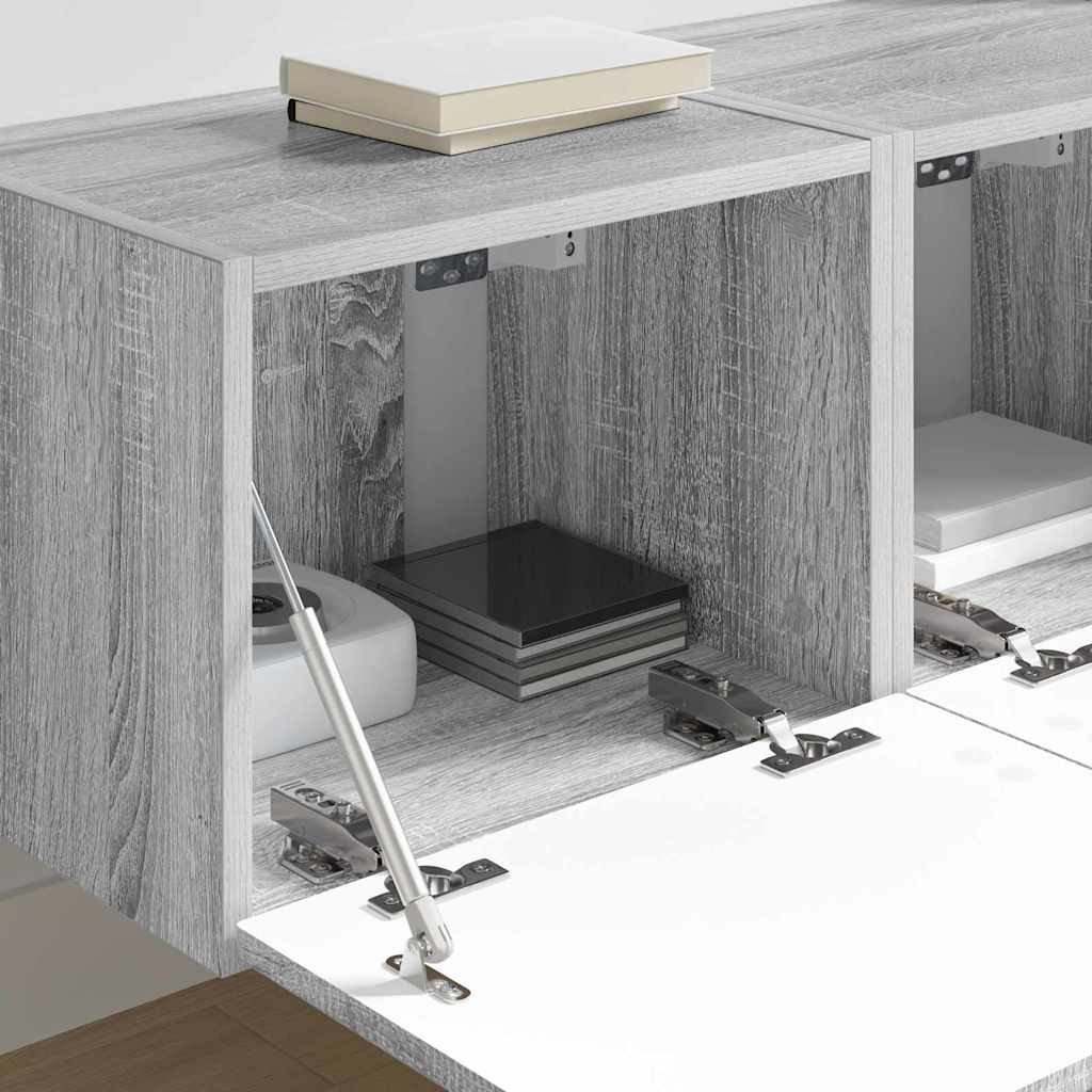 Meuble TV mural 2 pcs Gris Sonoma 39 x 31 x 29,5 cm - XIOS