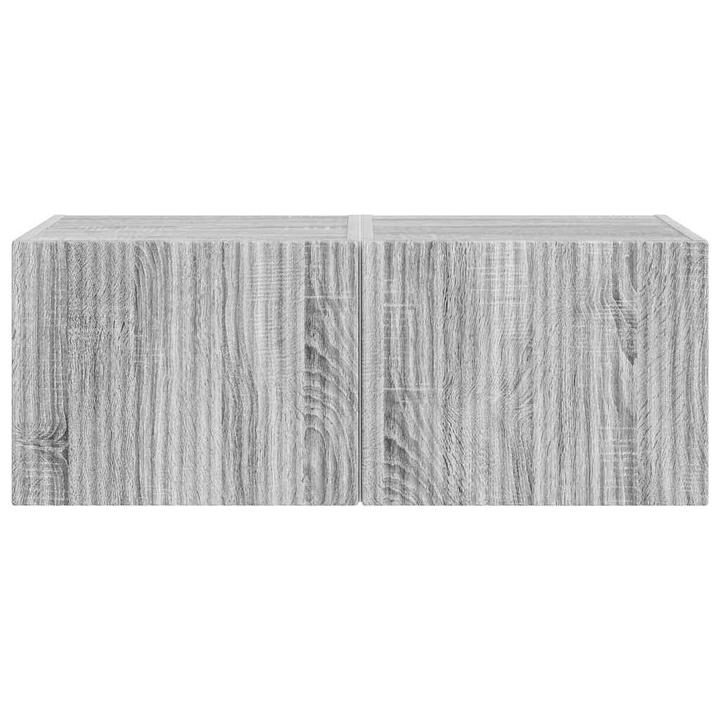 Meuble TV mural 2 pcs Gris Sonoma 39 x 31 x 29,5 cm - XIOS