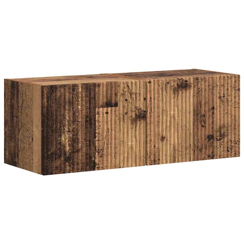 Meuble TV mural 2 pcs Bois Ancien 39 x 31 x 29,5 cm - XIOS