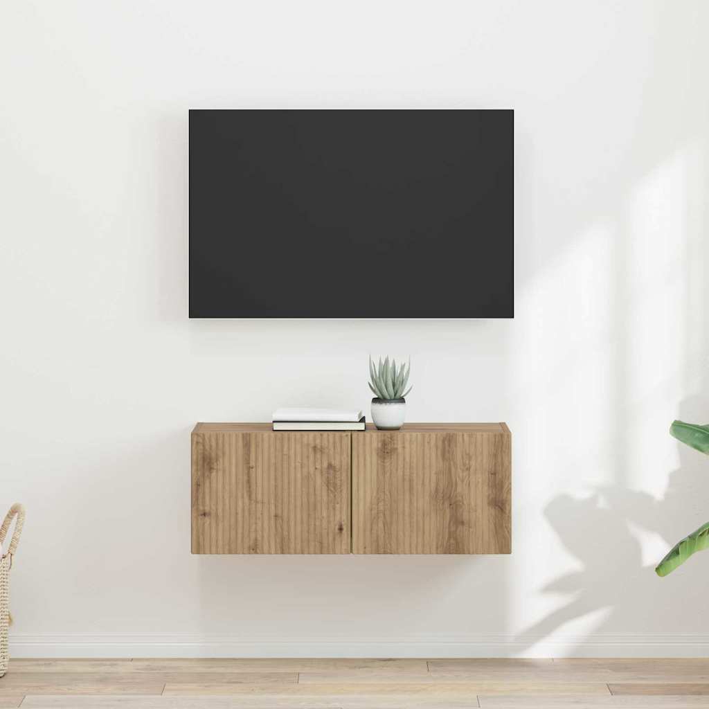 Meuble TV mural 2 pcs Chêne artisan 39 x 31 x 29,5 cm - XIOS