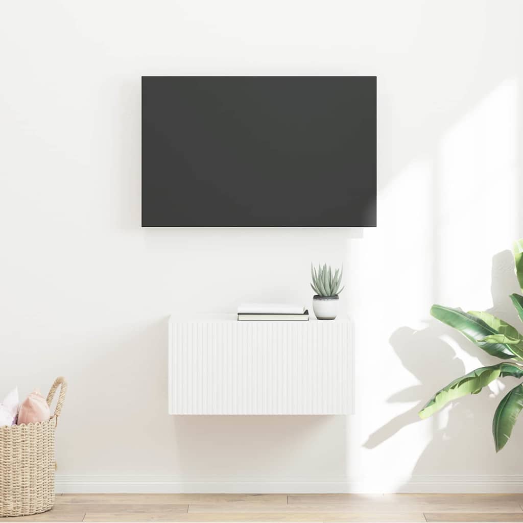 Meuble TV mural 60 x 31 x 29,5 cm Blanc Bois d'ingénierie - XIOS