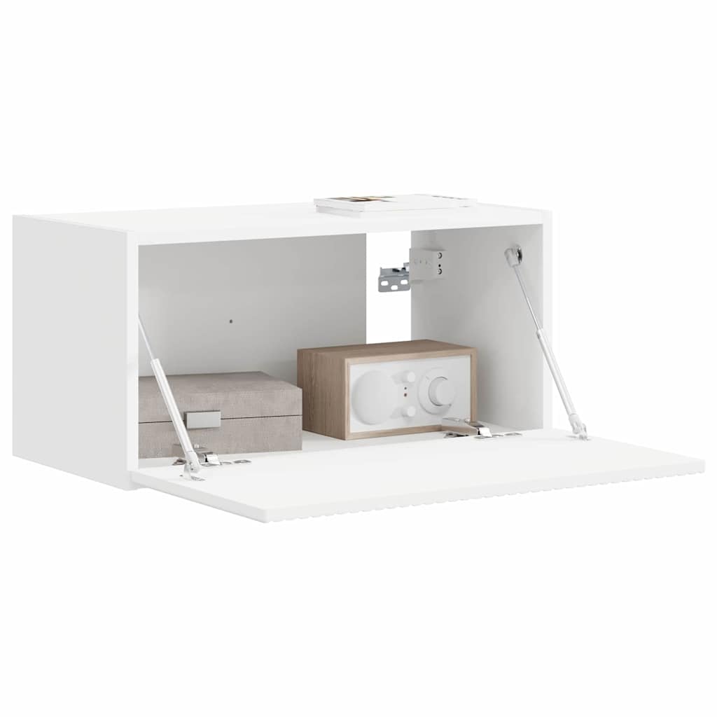 Meuble TV mural 60 x 31 x 29,5 cm Blanc Bois d'ingénierie - XIOS
