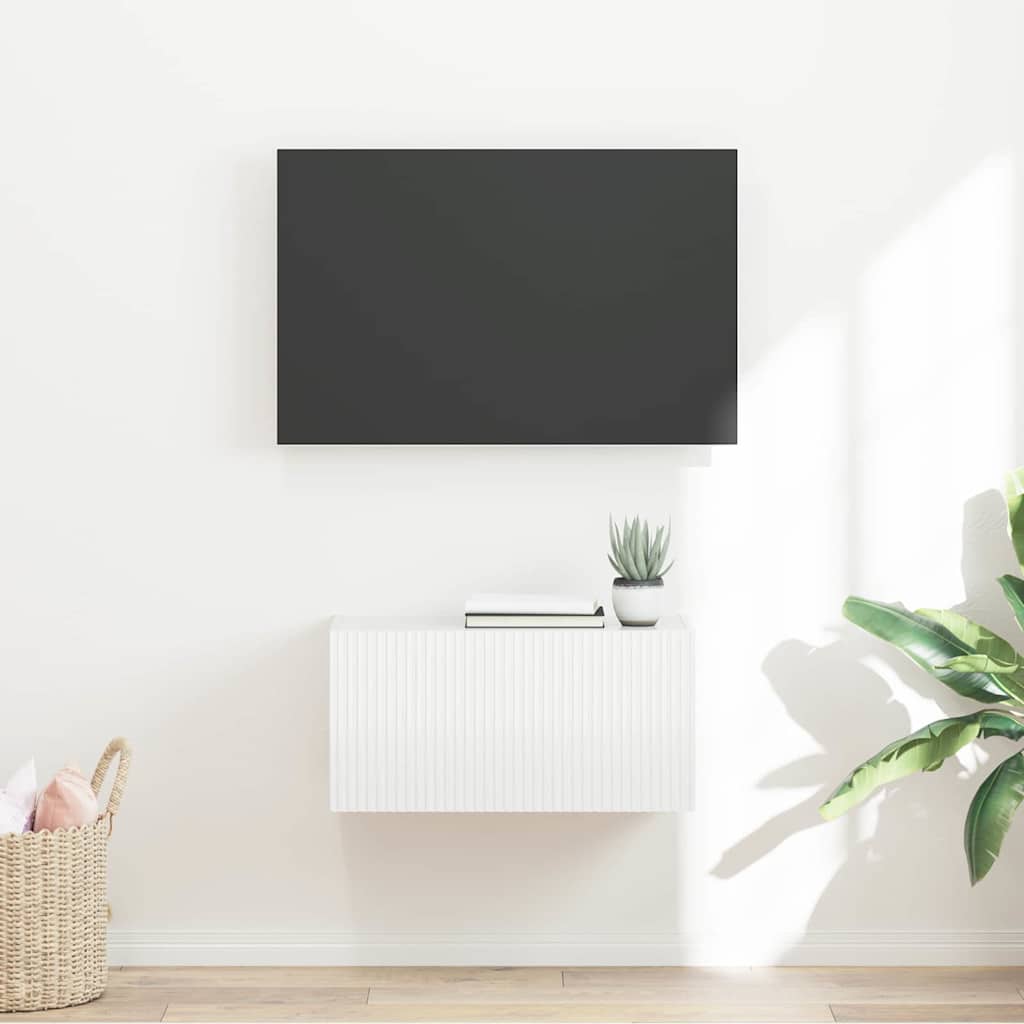 Meuble TV mural Montage mural Blanc Brillant 60 x 31 x 29,5 cm - XIOS