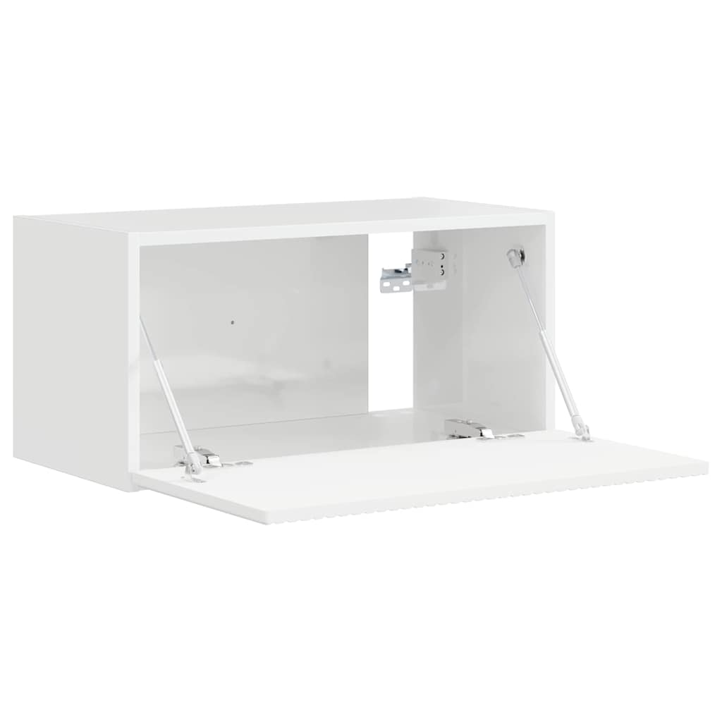 Meuble TV mural Montage mural Blanc Brillant 60 x 31 x 29,5 cm - XIOS