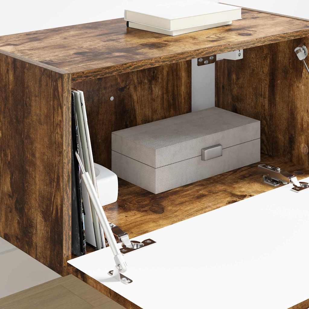 Meuble TV mural 60 x 31 x 29,5 cm Chêne fumé Bois d'ingénierie - XIOS