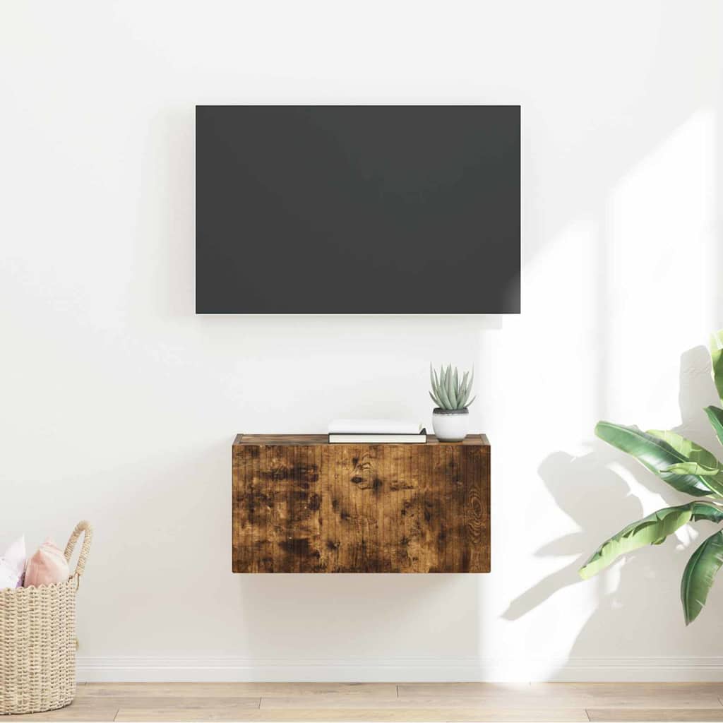 Meuble TV mural 60 x 31 x 29,5 cm Chêne fumé Bois d'ingénierie - XIOS