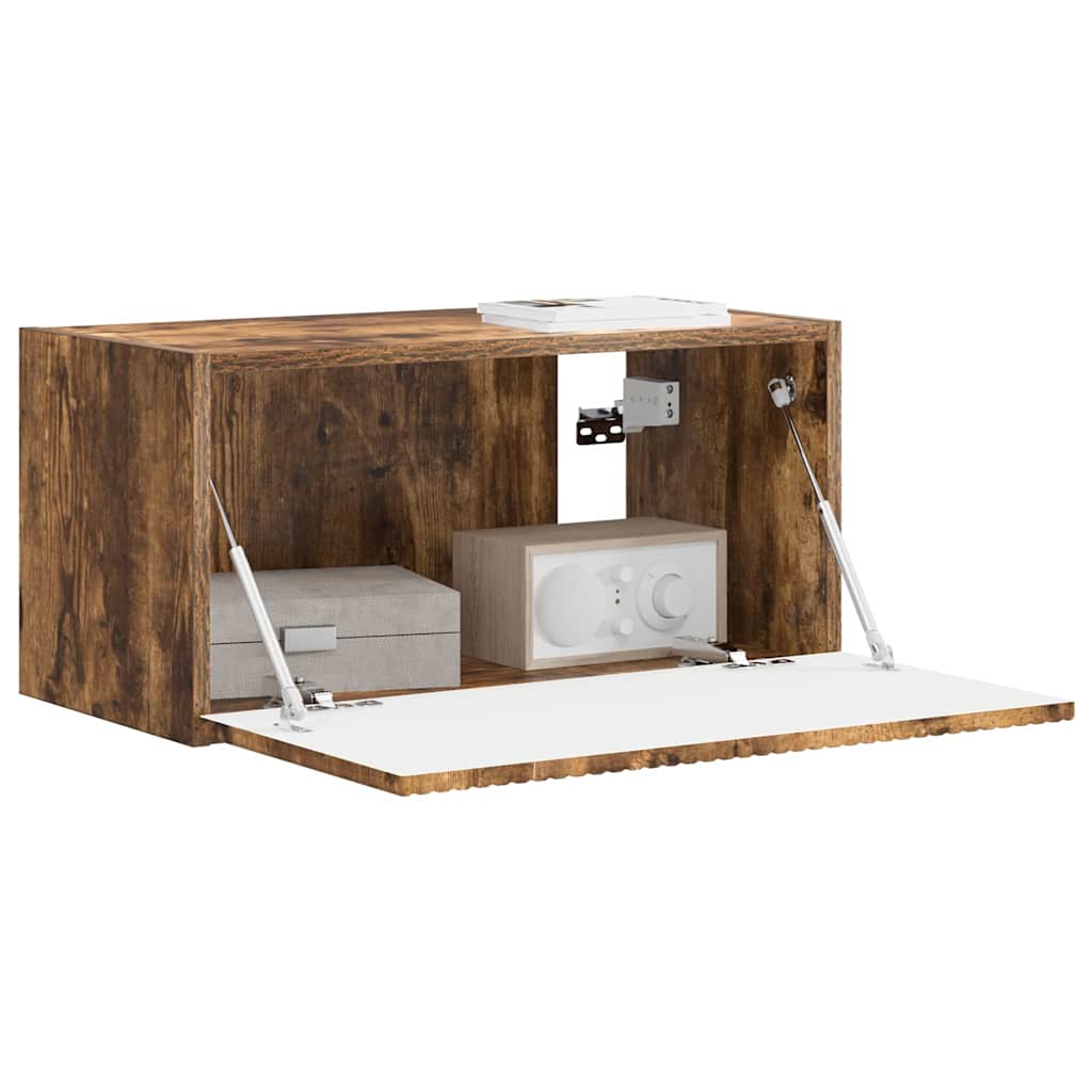 Meuble TV mural 60 x 31 x 29,5 cm Chêne fumé Bois d'ingénierie - XIOS