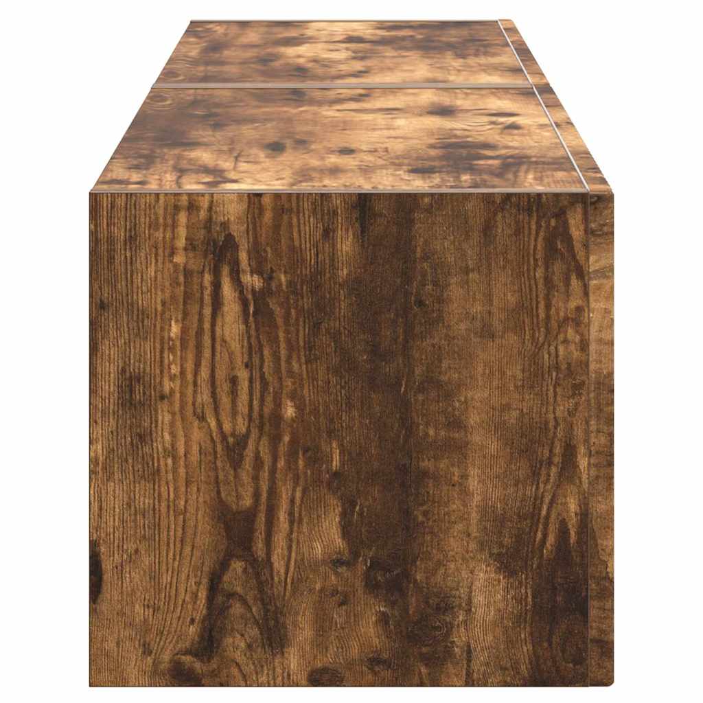 Meuble TV mural 2 pcs Chêne fumé 60 x 31 x 29,5 cm - XIOS