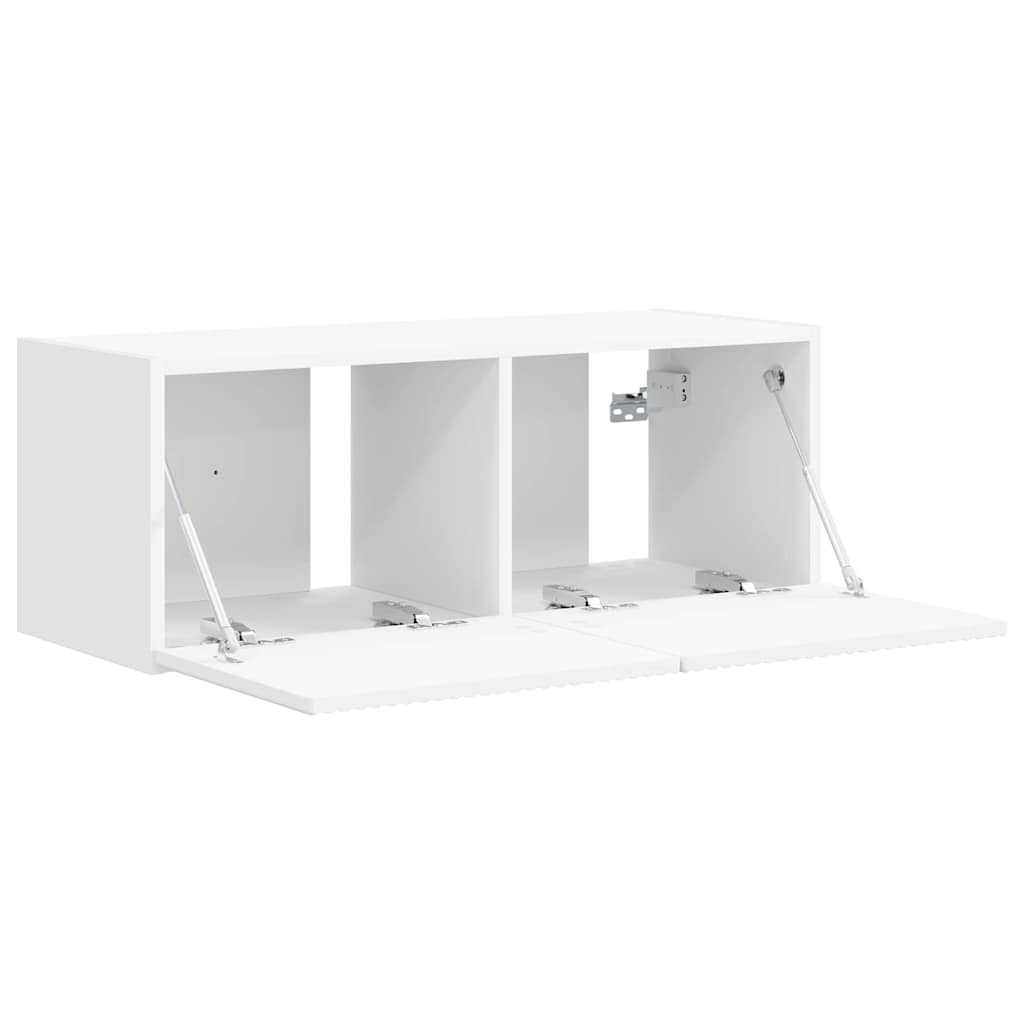 Meuble TV mural Blanc 78,5 x 31 x 29,5 cm Bois d'ingénierie - XIOS