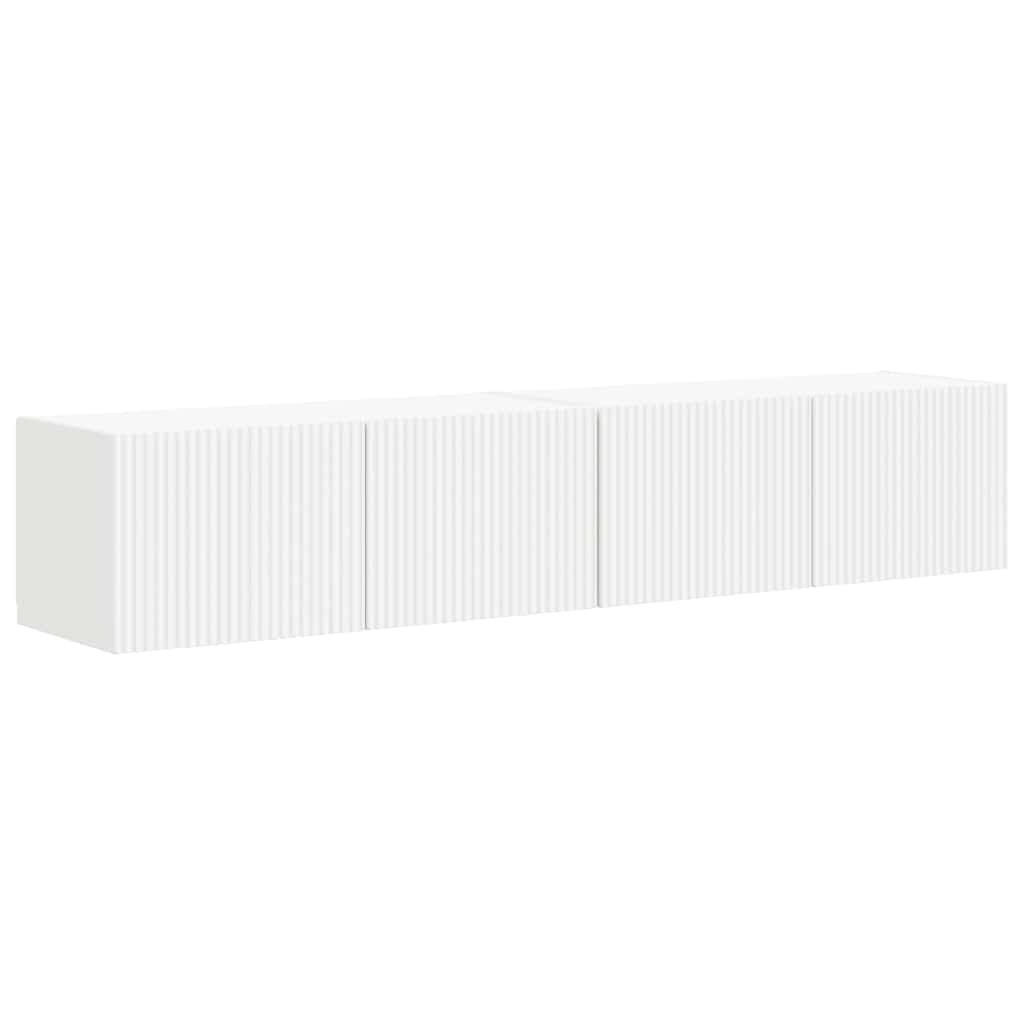 Meuble TV mural Montage mural 2 pcs Blanc 78,5 x 31 x 29,5 cm - XIOS