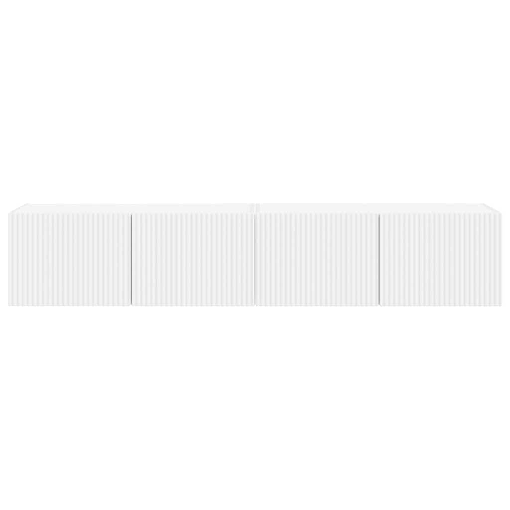 Meuble TV mural Montage mural 2 pcs Blanc 78,5 x 31 x 29,5 cm - XIOS