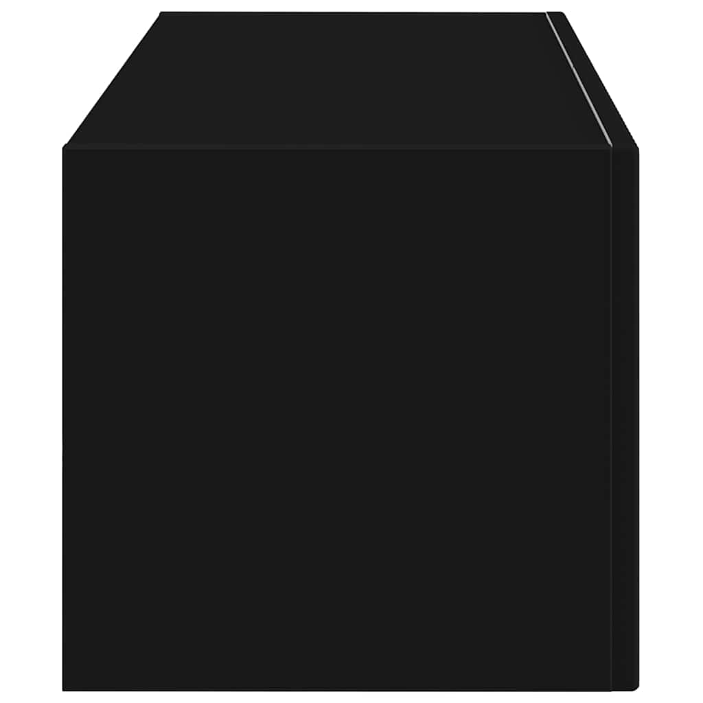 Meuble TV mural Noir 78,5 x 31 x 29,5 cm Bois d'ingénierie