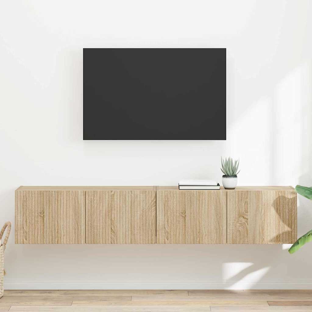 Meuble TV mural Montage mural 2 pcs Sonoma 78,5 x 31 x 29,5 cm - XIOS