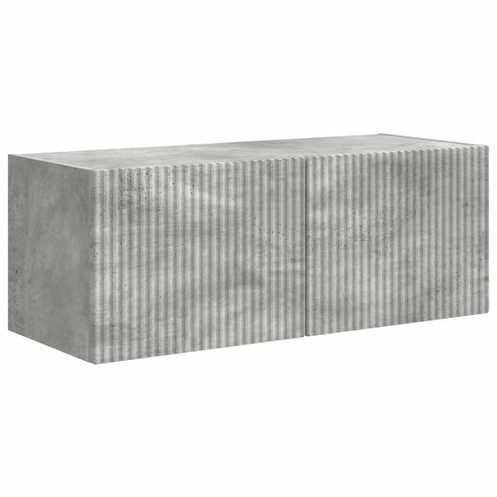 Meuble TV mural Montage mural 2 pcs Béton 78,5 x 31 x 29,5 cm - XIOS