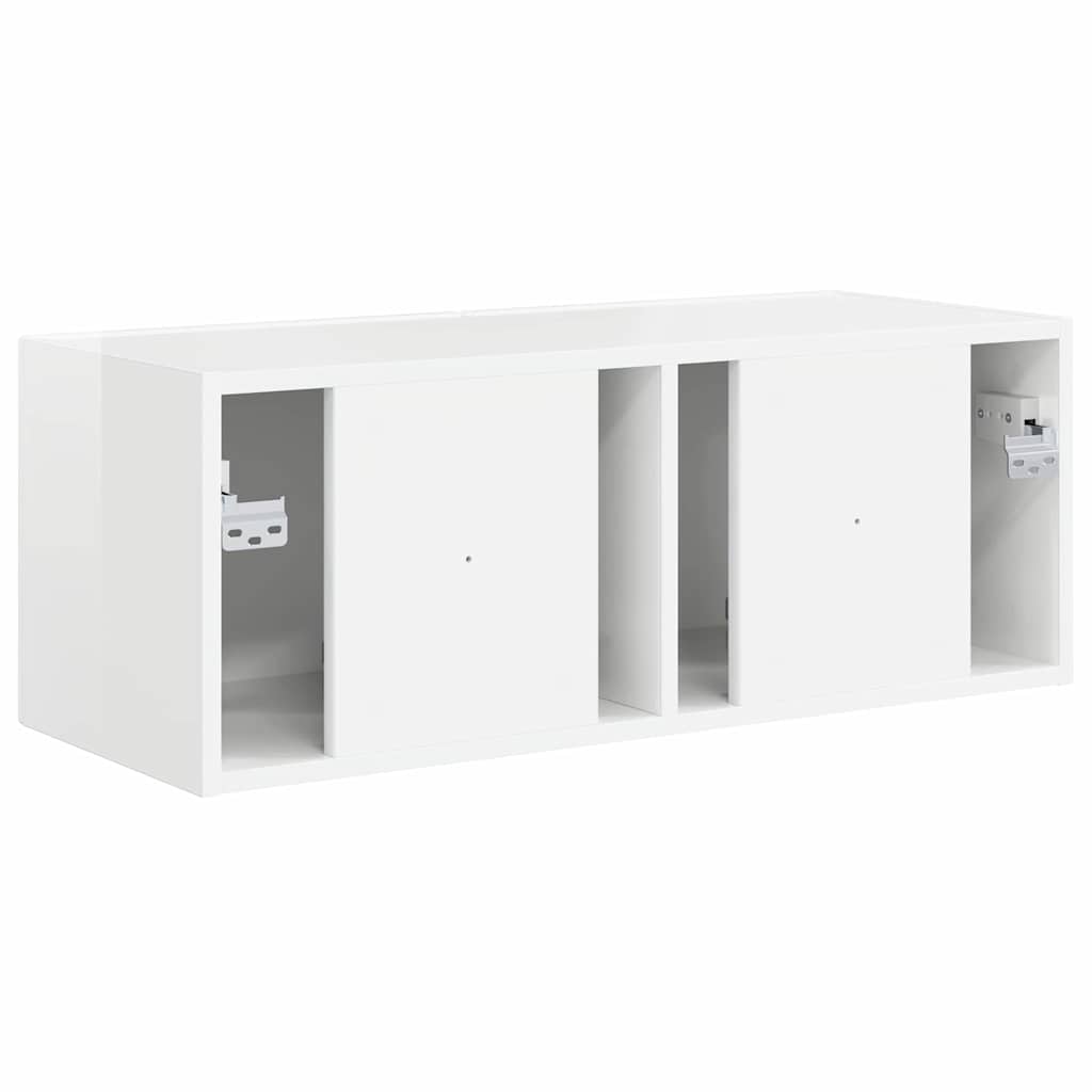 Meuble TV mural Blanc Brillant 78,5 x 31 x 29,5 cm - XIOS