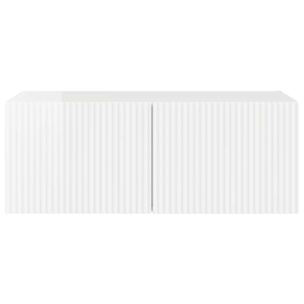 Meuble TV mural Blanc Brillant 78,5 x 31 x 29,5 cm - XIOS
