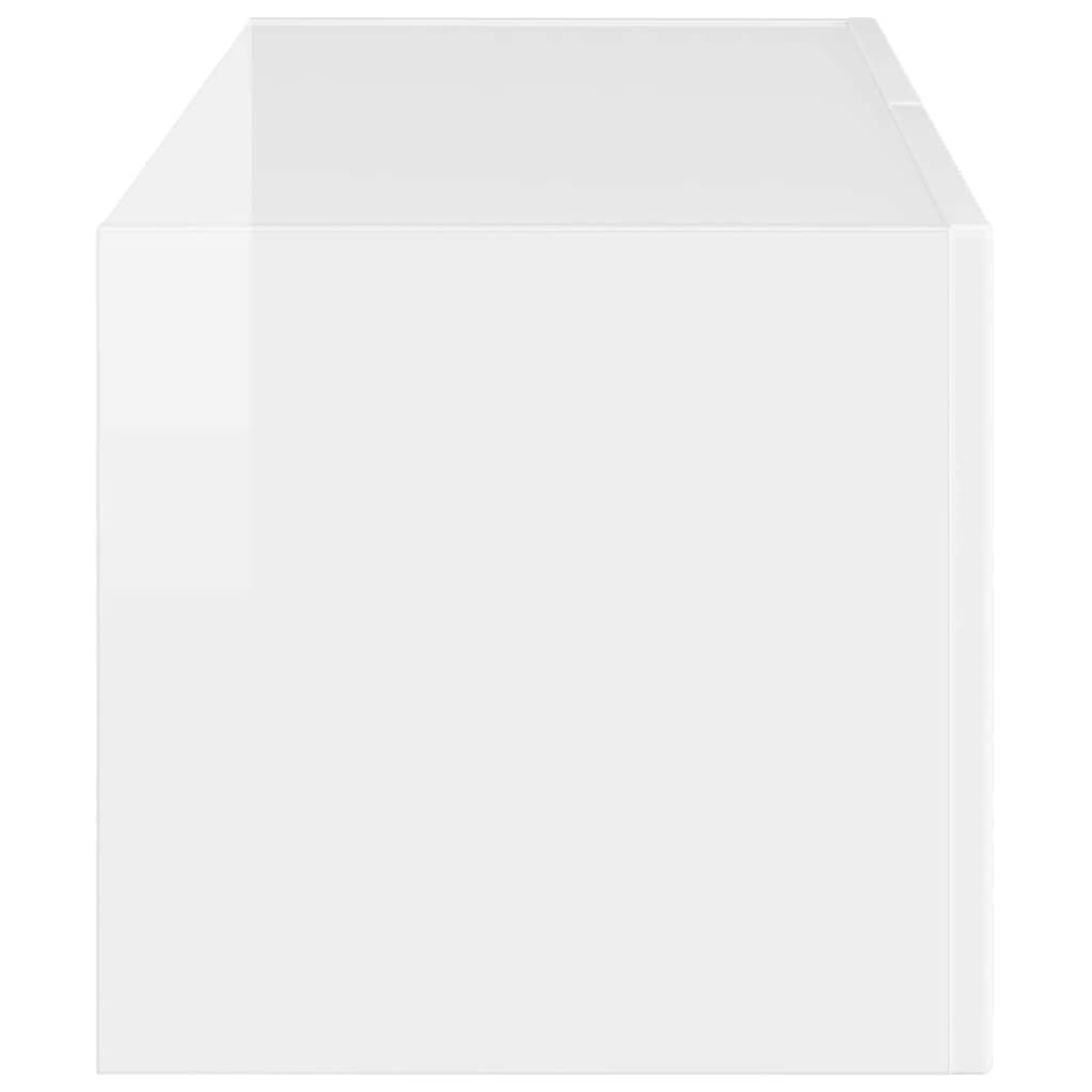 Meuble TV mural Blanc Brillant 78,5 x 31 x 29,5 cm - XIOS