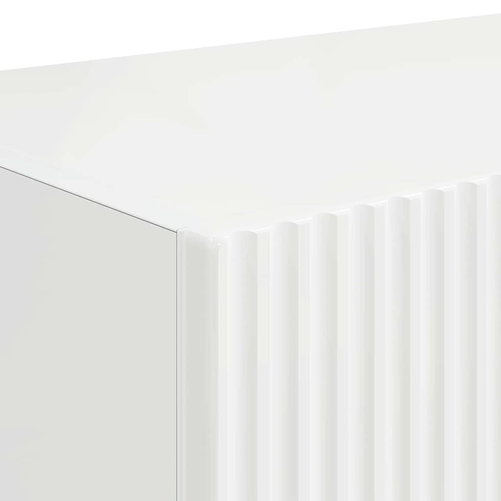 Meuble TV mural 2 pcs Blanc Brillant 78,5 x 31 x 29,5 cm - XIOS