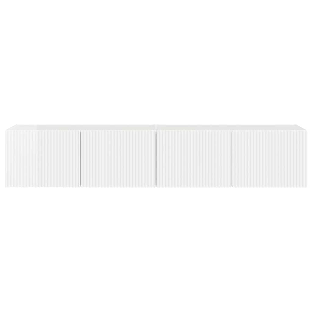 Meuble TV mural 2 pcs Blanc Brillant 78,5 x 31 x 29,5 cm - XIOS