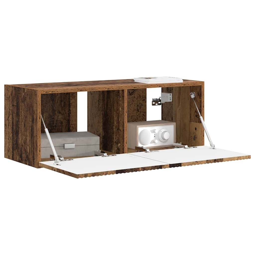 Meuble TV mural Montage mural Bois Ancien 78,5 x 31 x 29,5 cm - XIOS