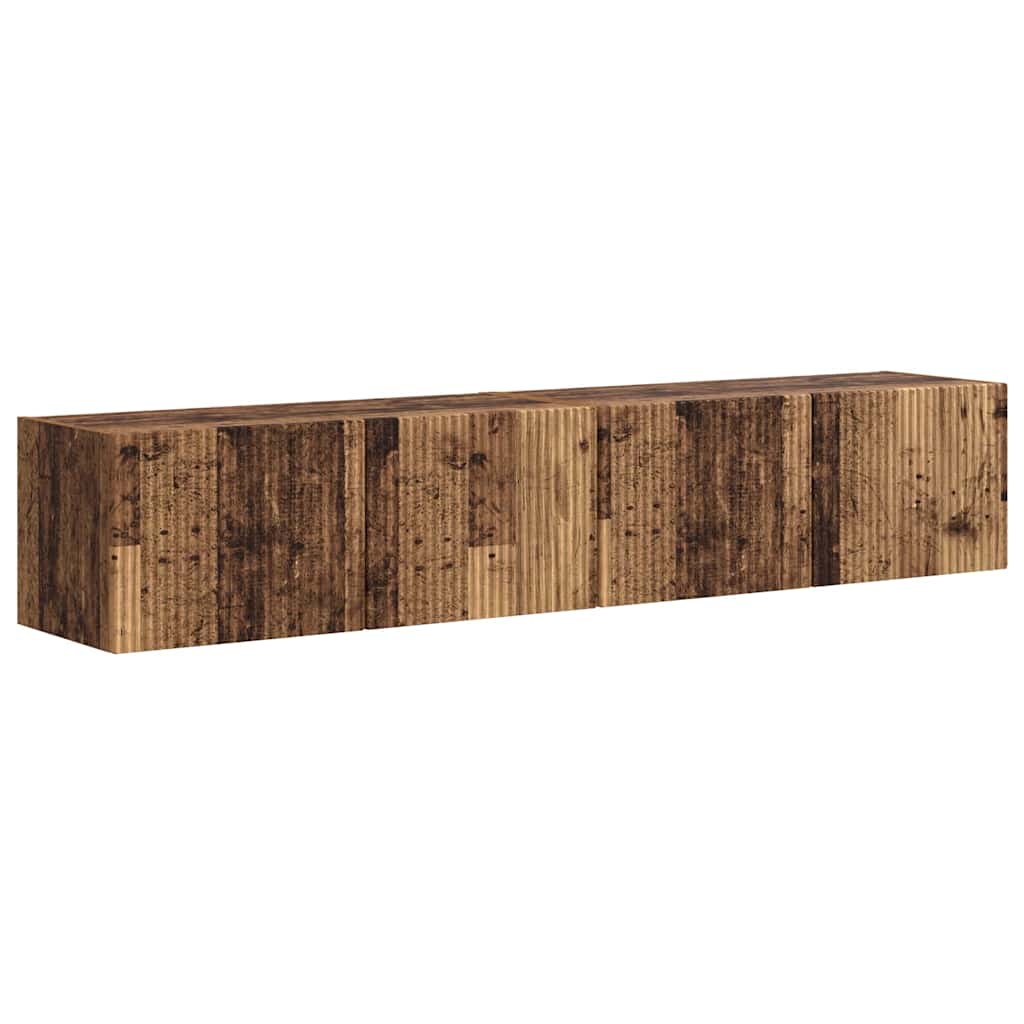 Meuble TV mural 2 pcs Bois Ancien 78,5 x 31 x 29,5 cm - XIOS
